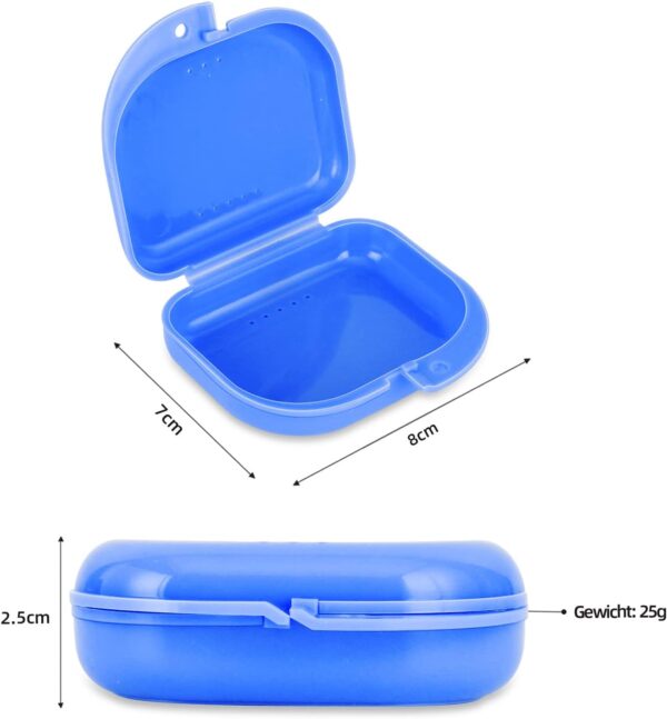 Annhua Silm Estuche para Dentadura, Caja Dentadura Postiza, Caja De Retenedor, Contenedor Para Dentadura (Azul) - Image 7