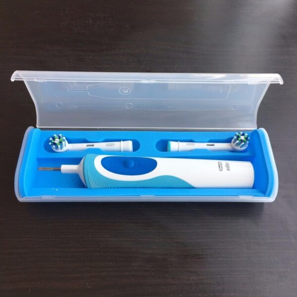 Limpiador Eléctrico Estuche De Limpieza De Retenedores Porta Cepillos De Para Viaje Cepillo De Titular De Protector Bucal Dentadura Césped Viajar Púrpura - Image 7