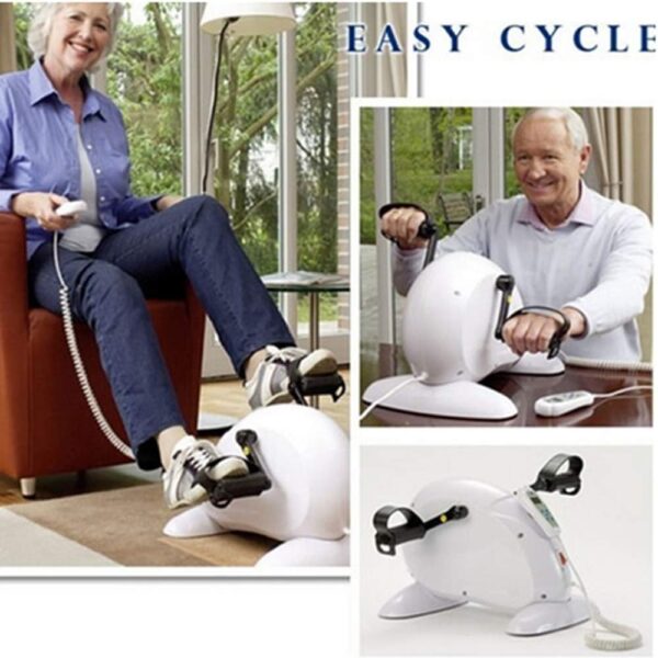 MFLASMF Mini Bicicleta estática eléctrica Pedal ejercitador Mini Bicicleta estática Fisioterapia Bicicleta de Ejercicios Ancianos Ayuda a la Movilidad Entrenamiento Fitness Ejercitador de - Image 3