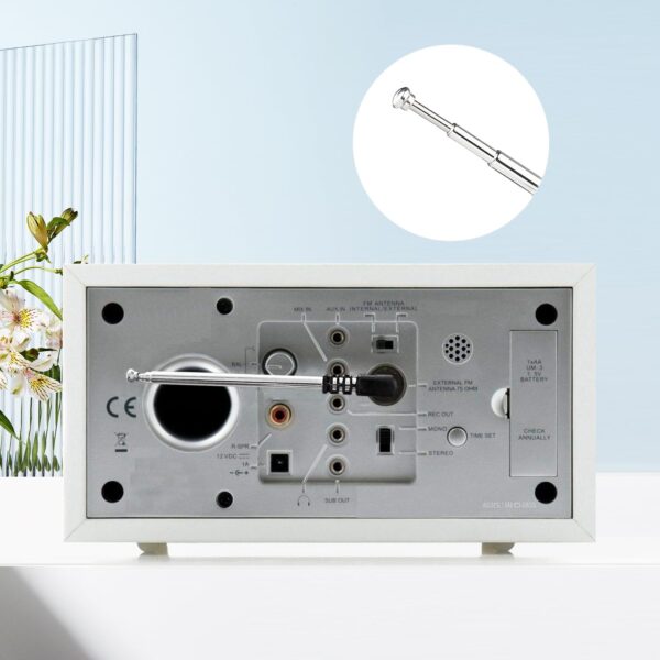 Fohevers 3 antenas FM telescópicas con conector de enchufe de 3,5 mm para teléfono celular, radio FM, amplificador de señal estéreo, receptor de audio y cine en casa - Image 6