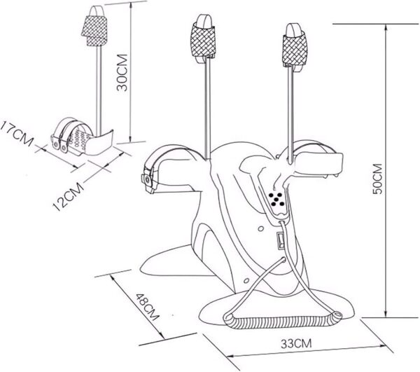 WPJQJWD Ejercitador De Pedal Eléctrico Ajustable, Mini Bicicleta Estática con Soporte para Protección De Piernas Mini Bicicleta De Ejercicio Motorizada Ajustable Ejercitador Motorizado De Pedal - Image 6