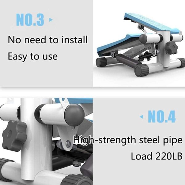 ZXLLAFT Mini Stepper Fitness Cardio Exercise Trainer Portable Stair Stepper Twisting Machine con Monitor LCD para Principiantes y Profesionales - Image 8
