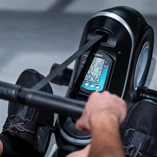Cecotec Máquina de remo DrumFit Rower, Resistencia Magnética, 10 Niveles, Volante de Inercia, Deslizamiento Silencioso, Display LCD, Diseño compacto y Ruedas - Image 5