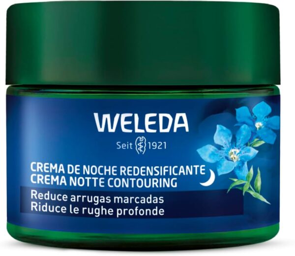 Weleda - Crema Facial de Noche, Redensificante, Reduce Arrugas, Antiedad, Regenera y Nutre, Aumenta el Colágeno, 100% Natural, con Genciana Azul y Edelweiss, Vegana, Pieles Maduras - 40 ml