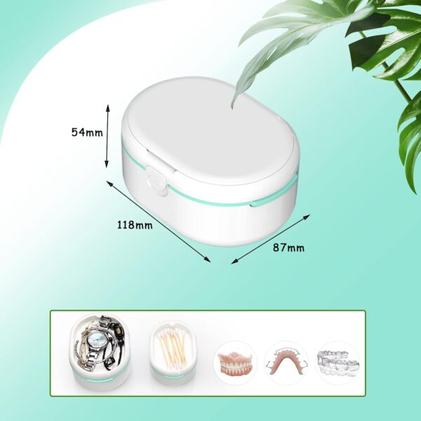 Caja Dentadura Postiza con Herramienta de Extracción de Alineador,Caja de Retención de Ortodoncia,Caja de almacenamiento de dentaduras postizas,para limpieza de dientes - Image 3