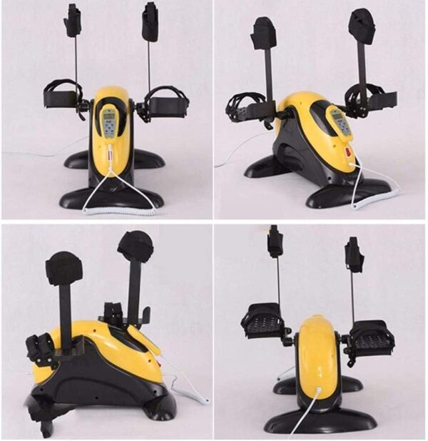 LOPZUQLY Máquina de rehabilitación para ejercitador de Pedales, Bicicleta portátil para ejercitar Pedales, Pedal motorizado antiespasmo + Resistencia para Ejercicios de Fisioterapia, Entrenador de Ci - Image 4