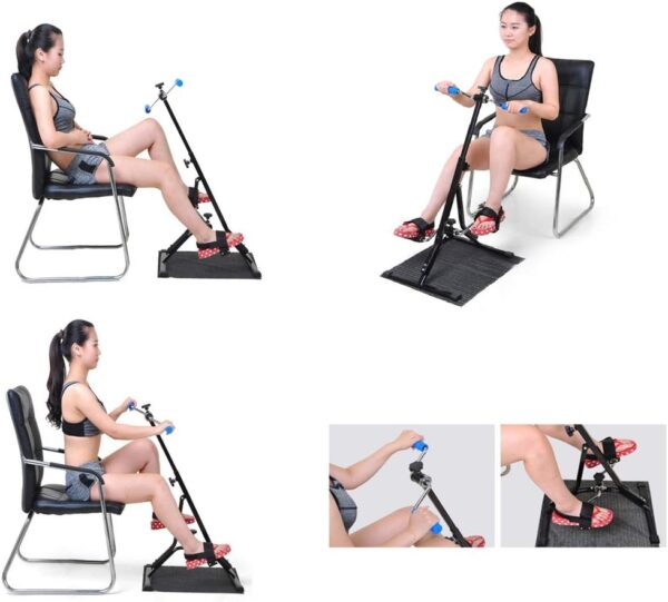 Dbtxwd Pedal Exerciser Ajustable Resistencia Brazo y Pierna Máquina de Entrenamiento de Fitness para Extremidad Carrera Hemiplejia Rehabilitación Bicicleta Estática - Image 3