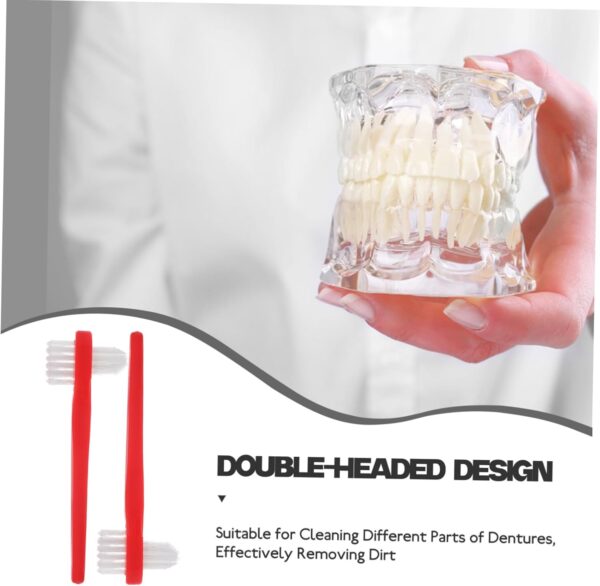 Healeved 4 Uds Cepillo De Falso Cepillo Limpiador De Dentaduras Herramientas De Limpieza Para Dentaduras Postizas Cepillo De Pequeño Cepillos De Para Dentaduras - Image 9