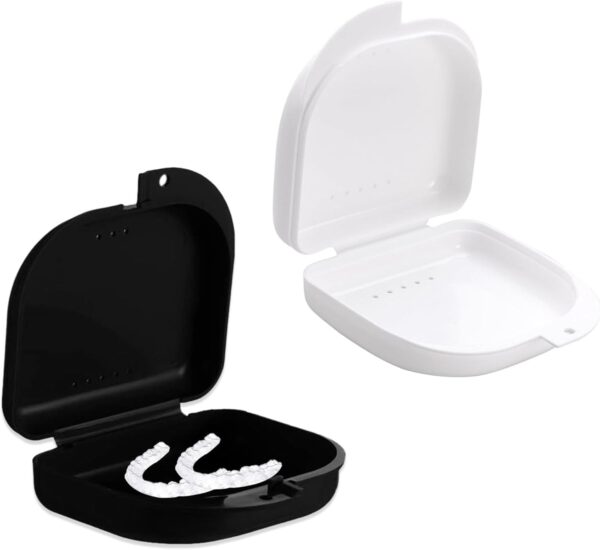 Caja para aparatos ortopédicos, caja de dentaduras para niños, divertido, para aparatos ortopédicos sueltos, caja de prótesis, moderno, 2 unidades