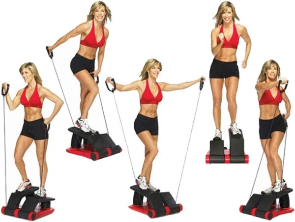 Dbtxwd Pedal Paso a Paso silencioso, Escalador de Aire Paso a Paso portátil Ejercicio Fitness Deportes Piernas Paso a Paso Máquinas con Bandas de Resistencia - Image 5