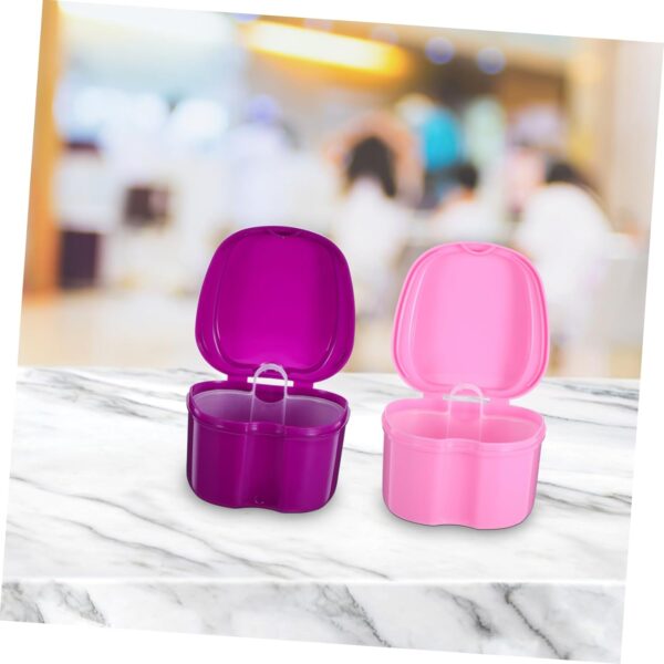 Healeved Caja De Prótesis Con Capa De Filtro Retenedor De Baño De Contenedor De Vasos Retenedores Para Estuche De Plástico Para Dentaduras Postizas Páginas - Image 6