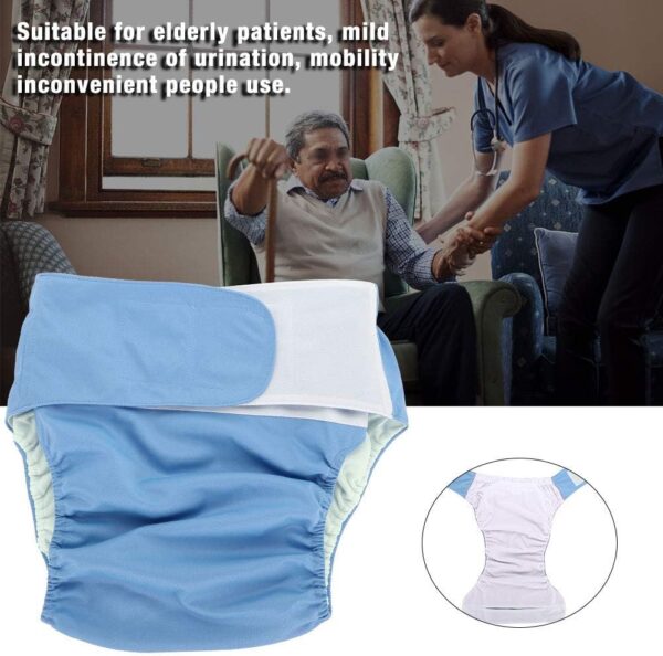 Dekaim Pañales de tela para adultos de 4 colores, pañales impermeables y reutilizables, pañales limpios y protección contra la incontinencia ajustable - Image 6