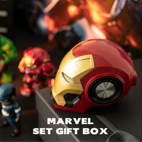 SAMERIO Altavoz Bluetooth portátil Iron Man Altavoz inalámbrico Bluetooth Heavy Bass con Cable de Carga USB Altavoz inalámbrico pequeño para Exteriores, Ideas de Regalos - Image 6