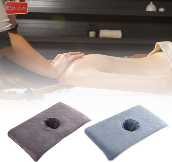 Camilla de masaje con orificio facial, 2 piezas de camilla de masaje para cama de belleza universal, funda de sofá, transpirable, suave, para spa, belleza y salón facial, 40 x 80 cm - Image 5