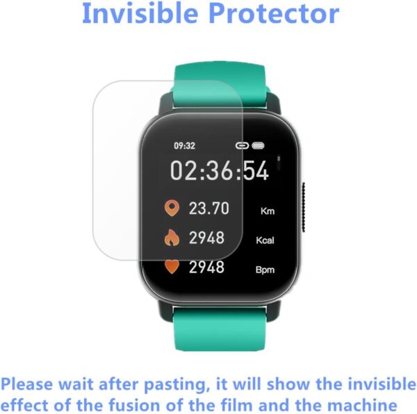 Frgnie Protector de pantalla para For Y6 reloj inteligente 1,85", lámina de TPU HD (6 Pack) compatible con Hoxe/Poounur Y6E Smartwatch Protector - Image 7
