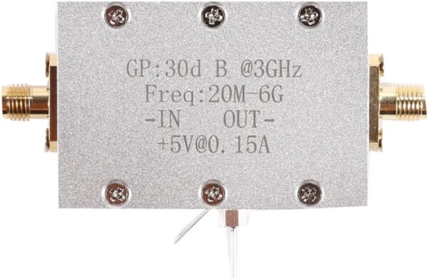 ROTEMADEGG Módulo Amplificador 20M-6G Amplificador de Bajo Ruido RF de Banda Módulo Receptor de Amplificación de Microondas LNA de Alta Ganancia 30dB