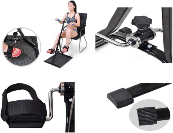 Dbtxwd Pedal Exerciser Ajustable Resistencia Brazo y Pierna Máquina de Entrenamiento de Fitness para Extremidad Carrera Hemiplejia Rehabilitación Bicicleta Estática - Image 6