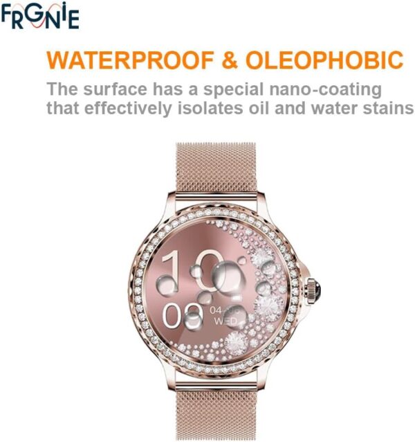 Frgnie Protector de pantalla compatible con reloj inteligente BOCLOUD NX19 para mujer de 1,3 pulgadas (3 unidades) de dureza 9H, protector de pantalla de vidrio templado compatible con reloj - Image 5