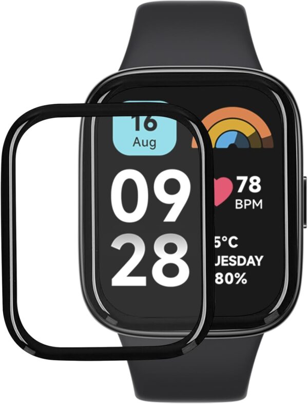 kwmobile Film Protector Compatible con Xiaomi Redmi Watch 3 Active Protector de Pantalla - 2X Protector Reloj Inteligente Antigolpes y antihuellas