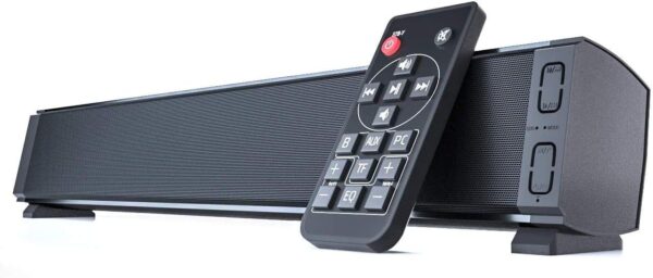 Yangers Altavoz inalámbrico Bluetooth 5.0 con Control Remoto Barras de Sonido Micrófono Incorporado para TV Home Theater Audio PC Teléfono Laptop