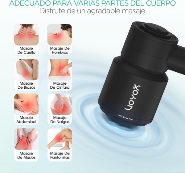 VOYOR-HEALTH Masajeador Anticelulitico, Eléctrico Juego de Masajeador Celulitis para Masaje de Cuerpo Completo, Masajeador de Relajación Muscular con 5 Cabezas Muti-Funcionales CM410, Negro - Image 3