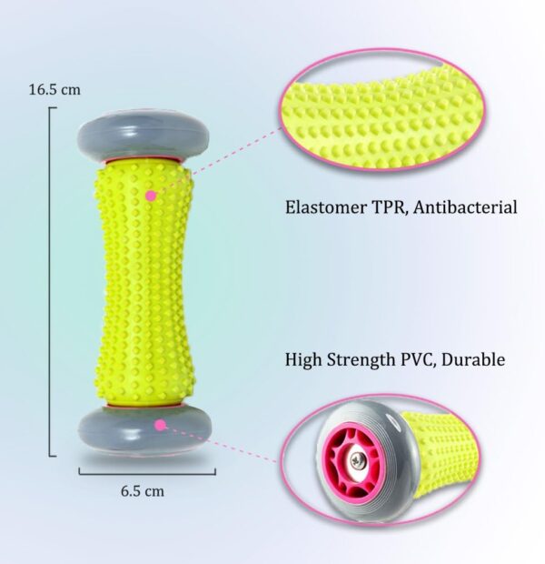 Pejoye Rodillo Fascitis Plantar, Masaje de Reflexología de Acupresión Palo Muñecas Antebrazos Rodillo de Masaje para la Fascitis Plantar Recuperación y Músculos Apretados (Grey) - Image 6
