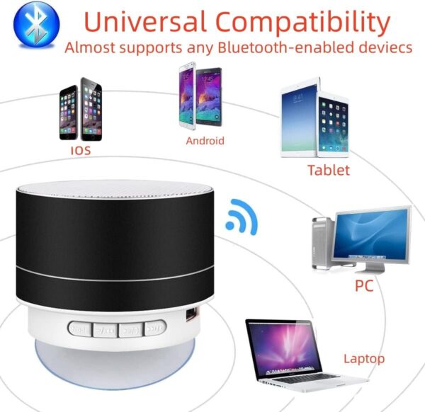 keegoo Altavoz Bluetooth Altavoz portátil Mini Altavoz bajo estéreo Trompeta luz inalámbrica Soporte LED FM USB Micro SD para Ordenador portátil Tableta Smartphone Hogar y al Aire Libre Etc - Image 2