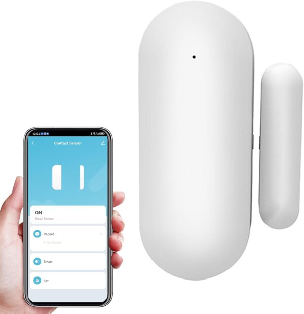 JCHENG Sensor de ventana de puerta para TUYA Zigbee Gateway exclusivamente, monitoreo remoto, duración prolongada de la batería, control de aplicación, automatización del hogar inteligente