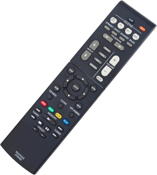 AULCMEET RAV533-ZP35490 Mando a Distancia de Repuesto Compatible con el Amplificador Receptor Yamaha HiFi AV RX-V481 RX-V481D RX-V483 RX-V479 RX-V579 RX-V581 RX-V583 HTR4068 HTR4069 HTR5069 - Image 2