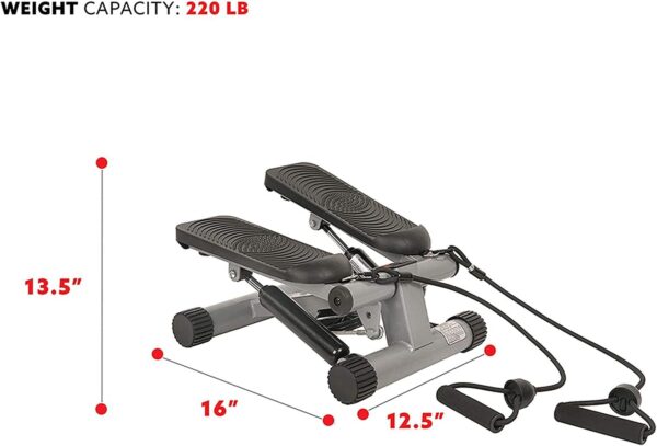 ZXLLAFT Fitness Mini Stepper con Bandas de Resistencia, Máquina de Ejercicio Paso de Altura Ajustable, Máquina de Ejercicios Twister de Cintura - Image 7