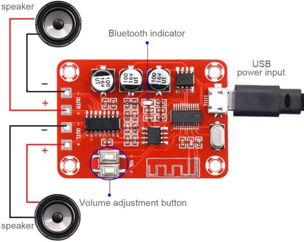 DollaTek 5Wx2 Bluetooth Lossless Decoder Receptor de Audio Módulo de Decodificación Mini Amplificadores de Potencia Sonido Altavoz para Cine en Casa - Image 4