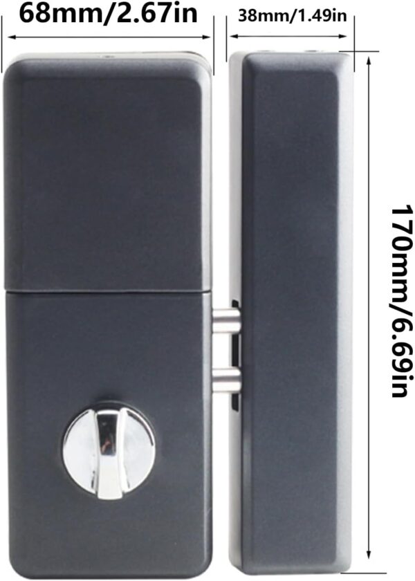 Cerradura electrónica de puerta con control remoto, seguridad para el hogar, cerradura inteligente invisible - Image 7