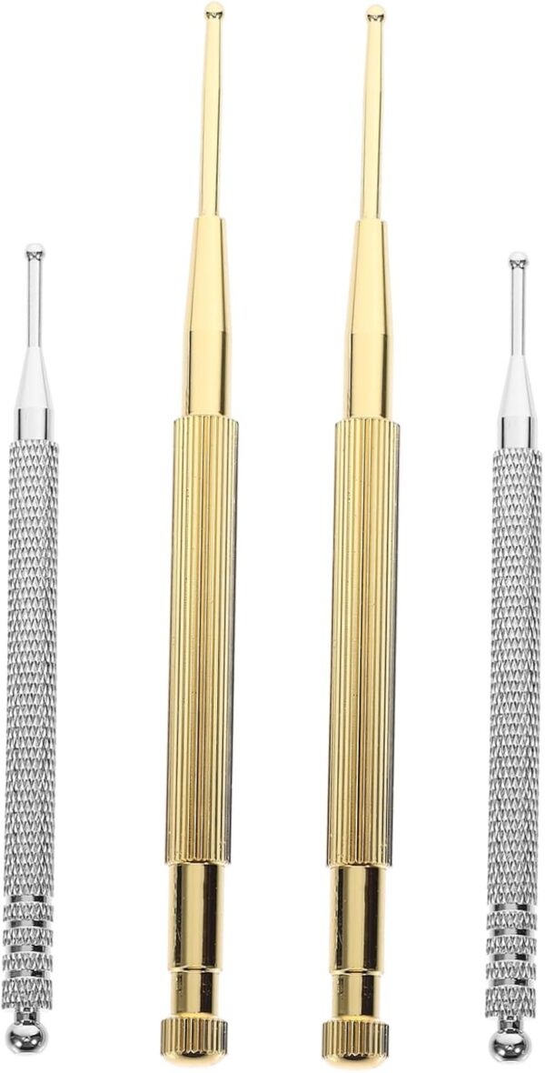 Healeved 4 Piezas detector auricular tripe portàtils masajeador facial herramientas de corporal sonda de pinta corporal bolígrafo sonda de oído inoxidable