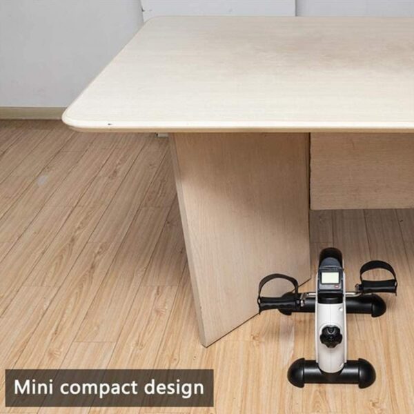 MFLASMF Mini Bicicleta estática, portátil, ejercitador de Pedales para el hogar, Gimnasio, Fitness, Pierna, Brazo, Entrenamiento Cardiovascular, Resistencia Ajustable con Pantalla LCD para - Image 6