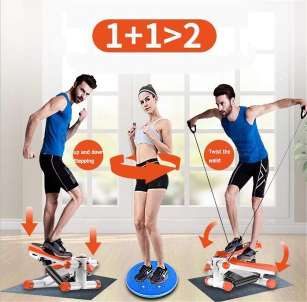 BCLGCF Pasador De Escalera Giratorio Portátil, Mini Máquina De Ejercicios Máquina De Pasos Multifuncional, Escalada En Modo Deportivo Pasos Aeróbicos con Pantalla LCD - Image 2