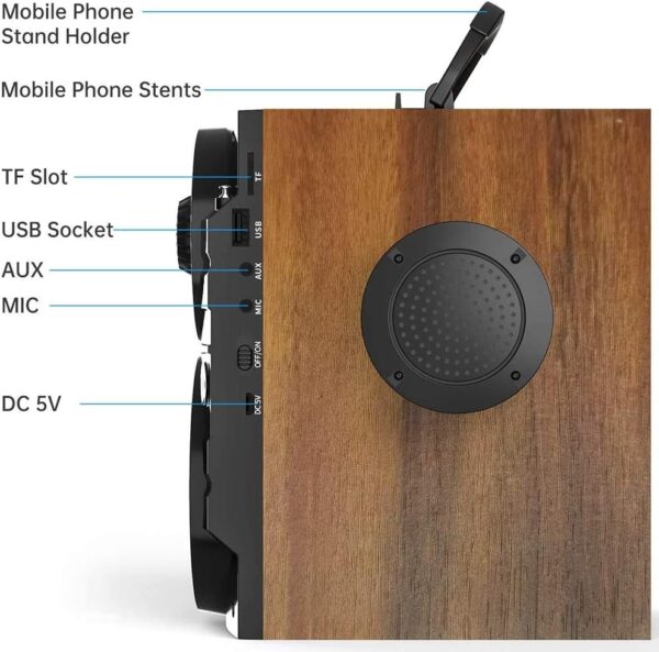 Altavoces portátiles Altavoces Bluetooth Portátiles, Altavoz Exterior Inalámbrico Subwoofer Heavy Bass, Admite Tarjeta TF de Radio FM con Control Remoto, Pantalla LCD, para El Teléfono de Fiesta En Ca - Image 9