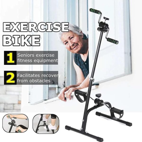 Sywlwxkq Bicicleta estática Ajustable Cuerpo Brazo Pierna Pedal Bicicleta estática Bicicleta de Interior Fitness Máquina de Terapia de Entrenamiento Corporal para Entrenamiento en casa/of - Image 2