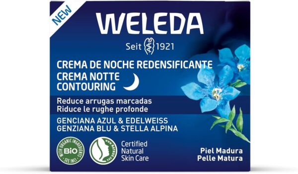 Weleda - Crema Facial de Noche, Redensificante, Reduce Arrugas, Antiedad, Regenera y Nutre, Aumenta el Colágeno, 100% Natural, con Genciana Azul y Edelweiss, Vegana, Pieles Maduras - 40 ml - Image 2
