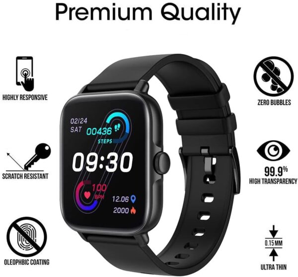 Yoomigle 6 Unidades Protector de Pantalla Compatible with NAIXUES Y22 1.7" HD Claro Suave Protectors para Y22 1.7 Pulgadas Smartwatch No Vidrio Alta Definicion - Image 2