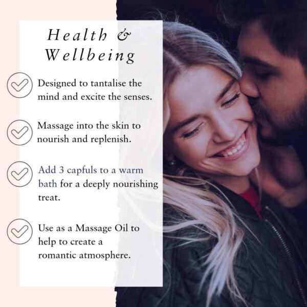 Absolute Aromes Romance Aceite de Baño y Masajes 100ml. - Aceites esenciales puros de jazmín, menta y cedro en una base de jojoba, almendra dulce y onagra - Aceite Corporal Afrodisiaco - Image 3
