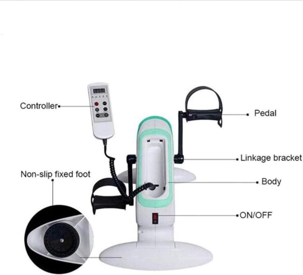 Dbtxwd Bicicleta De Ejercicio Eléctrica Motorizada De Fitness/Ejercitador De Pedal, Ejercitador De Pedal Eléctrico para Ejercicio De Brazos/Piernas Entrenador De Ciclismo - Image 3