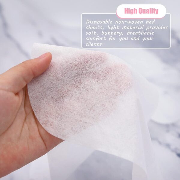 Xiaozhifu 100 PCS Sábanas Desechables de tela no tejida, 50 piezas de toallas desechables para la nariz y 50 piezas de sábanas desechables para mesa de masaje - Image 6