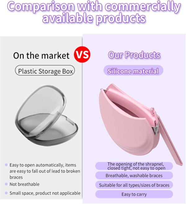 Funda de silicona para retención de dentaduras delgadas, protector bucal con cordón - Image 3