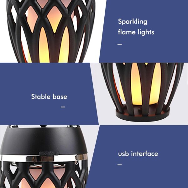 Altavoz Bluetooth con luz de llama LED, altavoz inalámbrico impermeable, Bluetooth 5.0, inalámbrico, portátil, audio HD, altavoz Bluetooth, luz LED, regalos para niñas, jóvenes, mujeres, hombres - Image 8