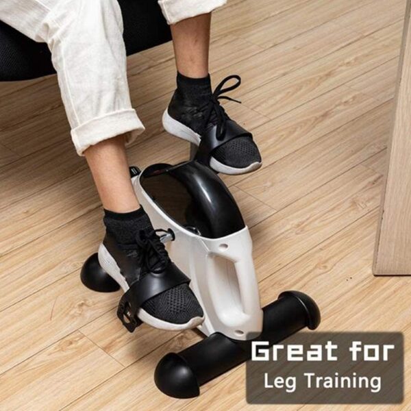 MFLASMF Mini Bicicleta estática, portátil, ejercitador de Pedales para el hogar, Gimnasio, Fitness, Pierna, Brazo, Entrenamiento Cardiovascular, Resistencia Ajustable con Pantalla LCD para - Image 4