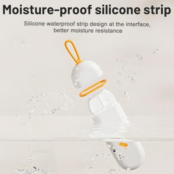 Pastillero Pequeño Portátil de Viaje con 3 Compartimentos, Caja Organizadora Medicamentos Extraíble con Gancho Silicona, Ideal Oficina, Viajes y Uso Diario, Resistente a la Humedad y Duradero - Image 5