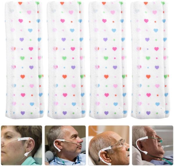 Healvian 2 pares de cánula nasal almohada para el oído suave de oxígeno oído almohadilla tubo de oxígeno almohada cánula envoltura protección para el oído oxígeno nasal cubierta del oído - Image 8