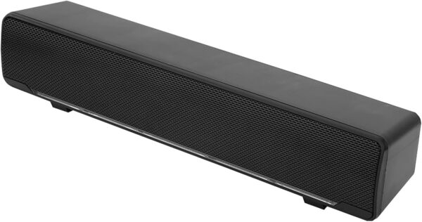 Denash Altavoz con Cable USB, Escritorio Sonido Envolvente de Sonido estéreo 3D con una Entrada de luz LED de 3.5mm para PC/Tableta/teléfono Inteligente(Negro) - Image 3