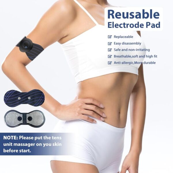 Mini Masajeador Cervical TENS - 2 Pack - Masajeador de Cuello Eléctrico Portátil y Sin Cables, Alivio del Dolor y la Tensión en el Cuello, Parche de Masaje Relajante para Uso Diario - Image 5