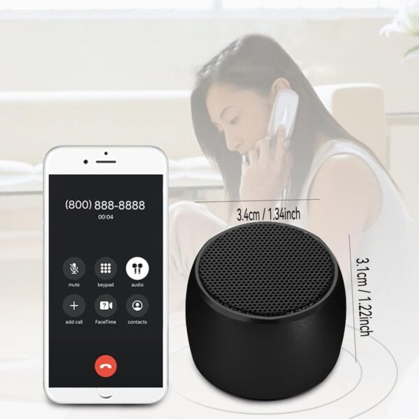 Eageroo Super Mini Altavoz Bluetooth, Altavoz portátil,Sonido estéreo con tecnología de Graves Profundos (Negro) - Image 3